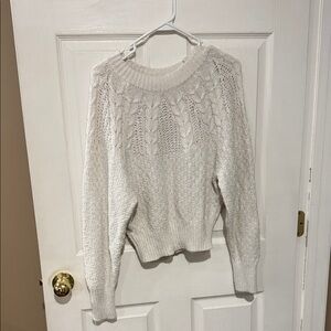 American Eagle Outfitters Cream Knit Sweater
